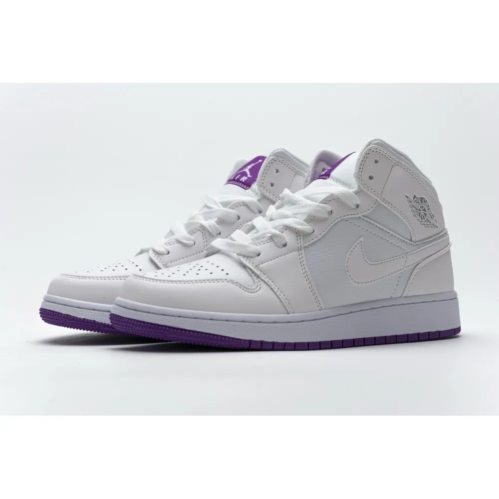 GET Air Jordan 1 Mid SE White Fuchsia Blast