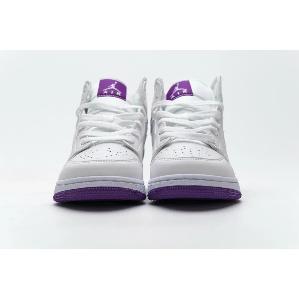 GET Air Jordan 1 Mid SE White Fuchsia Blast