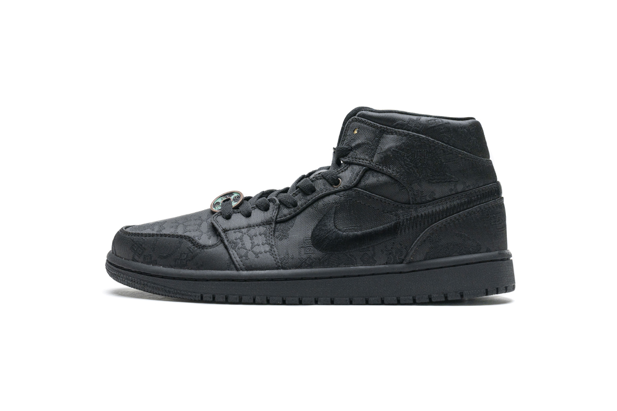 GET Air Jordan 1 Mid Fearless Black