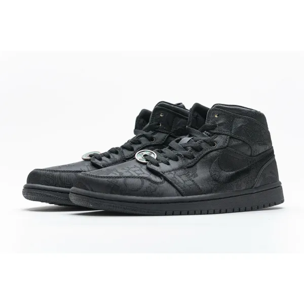GET Air Jordan 1 Mid Fearless Black