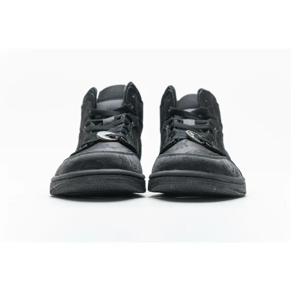 GET Air Jordan 1 Mid Fearless Black