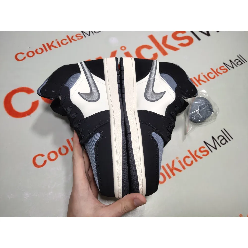 Coolkicks GET Air Jordan 1 Mid Satin Grey Toe,852542-011