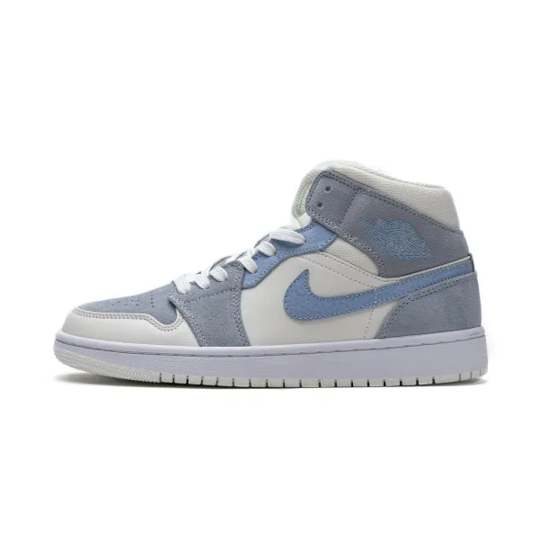 GET Air Jordan 1 Mid Mixed Textures Blue