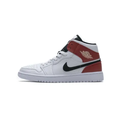 Coolkicks GET Air Jordan 1 Mid White Black Gym Red,554724-116 01