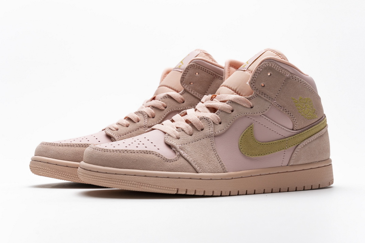 GET Air Jordan 1 Mid Coral Gold
