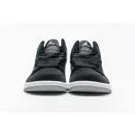 GET Air Jordan 1 Mid Multi-Color Swoosh Black (GS)