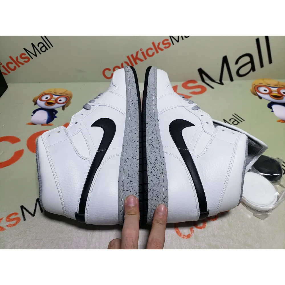Coolkicks GET Air Jordan 1 Mid White Cement (GS),554725-115