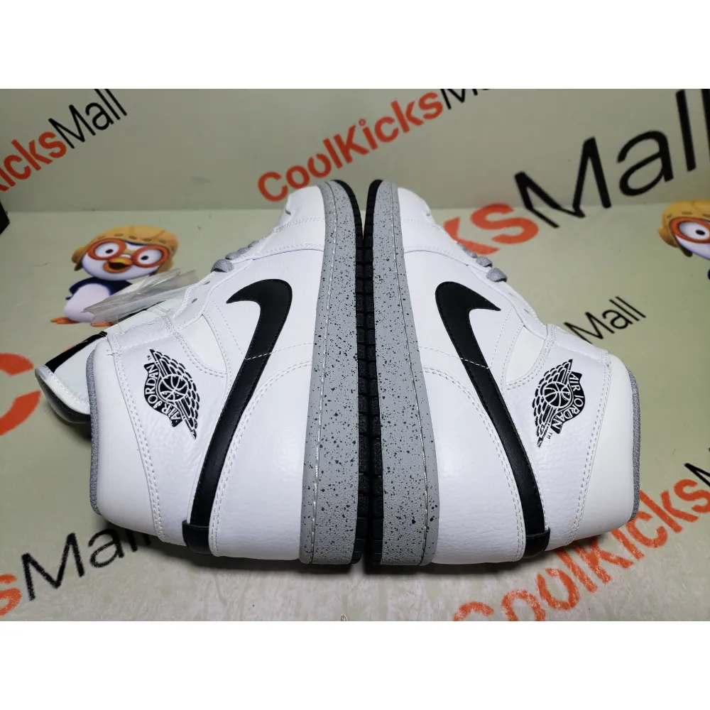 Coolkicks GET Air Jordan 1 Mid White Cement (GS),554725-115