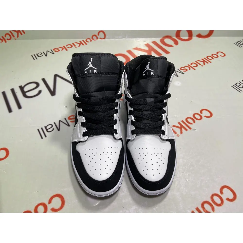 Coolkicks GET Air Jordan 1 Mid White Black,554724-113