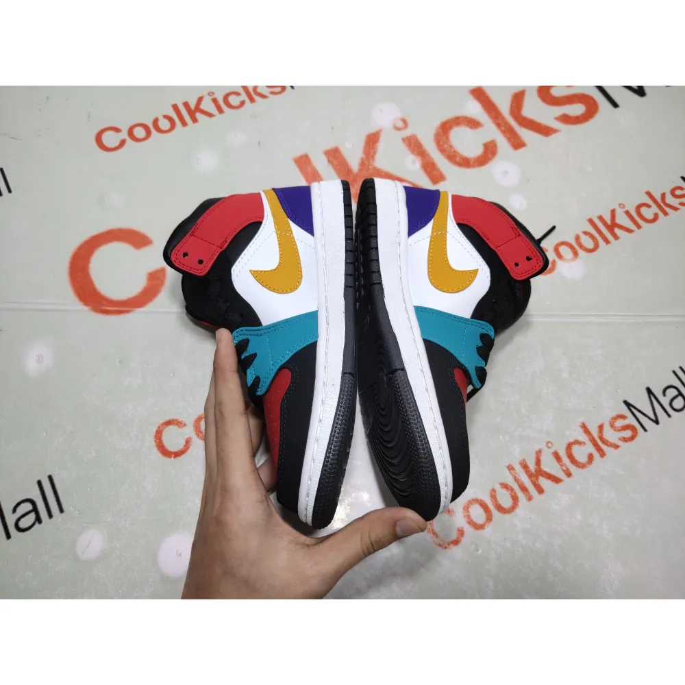 Coolkicks GET Air Jordan 1 Mid Bred Multi-Color,554724-125
