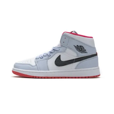 Coolkicks GET Air Jordan 1 Mid Half Blue Polka Dot Swoosh (GS),555112-400 01
