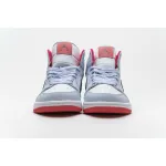 GET Air Jordan 1 Mid Half Blue Polka Dot Swoosh (GS)