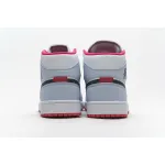 GET Air Jordan 1 Mid Half Blue Polka Dot Swoosh (GS)