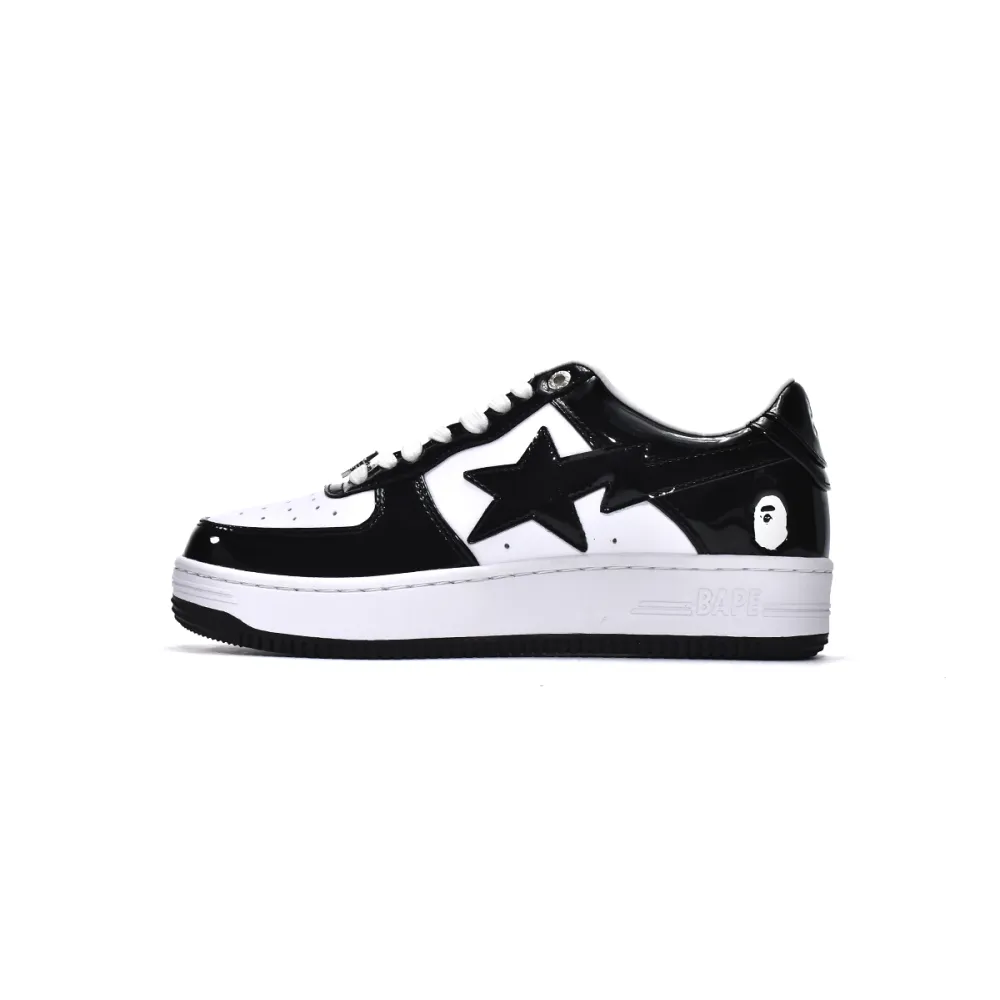 G5 A Bathing Ape Bape Sta Low Black White, 1H70-191-001