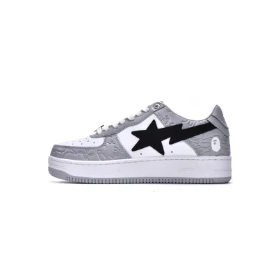 [Buy 2 PK +Third $19.9]Special Sale A Bathing Ape Bape Sta Low White Grey, 1H70-191-002 01
