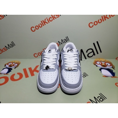 [Buy 2 PK +Third $19.9]Special Sale A Bathing Ape Bape Sta Low White Grey, 1H70-191-002 02