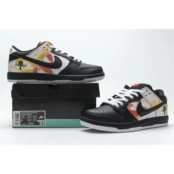 PK GOD SB Dunk Low Raygun Tie-Dye Black