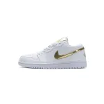 Coolkicks G5 Air Jordan 1 Low White Metallic Gold (W),CZ4776-100