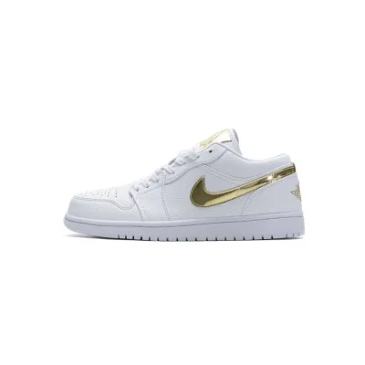 Coolkicks G5 Air Jordan 1 Low White Metallic Gold (W),CZ4776-100 01