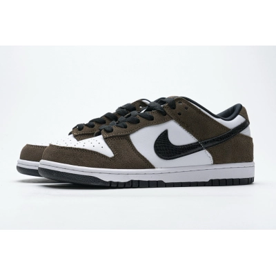 Coolkicks PKGoden SB Dunk Low White Black Trail End Brown 304292-102 01