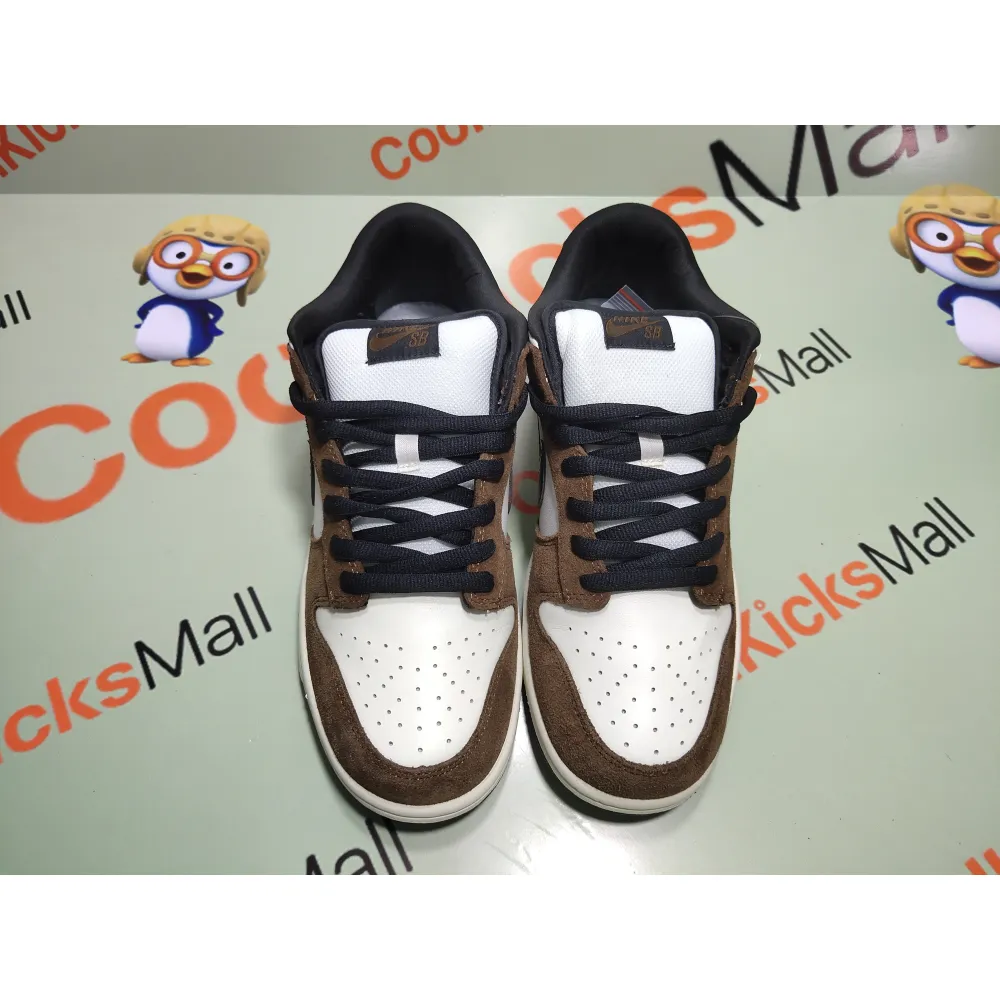 Coolkicks PKGoden SB Dunk Low White Black Trail End Brown 304292-102
