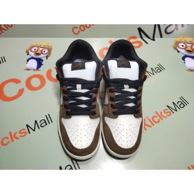 Coolkicks PKGoden SB Dunk Low White Black Trail End Brown 304292-102 02