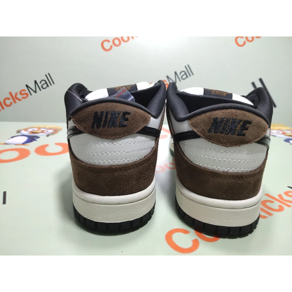 Coolkicks PKGoden SB Dunk Low White Black Trail End Brown 304292-102