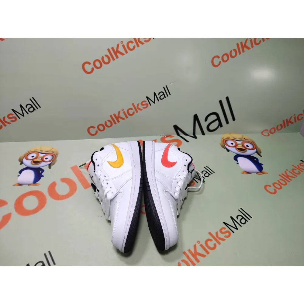 Coolkicks G5 Air Jordan 1 Low White Multi-Color,CW7009-100