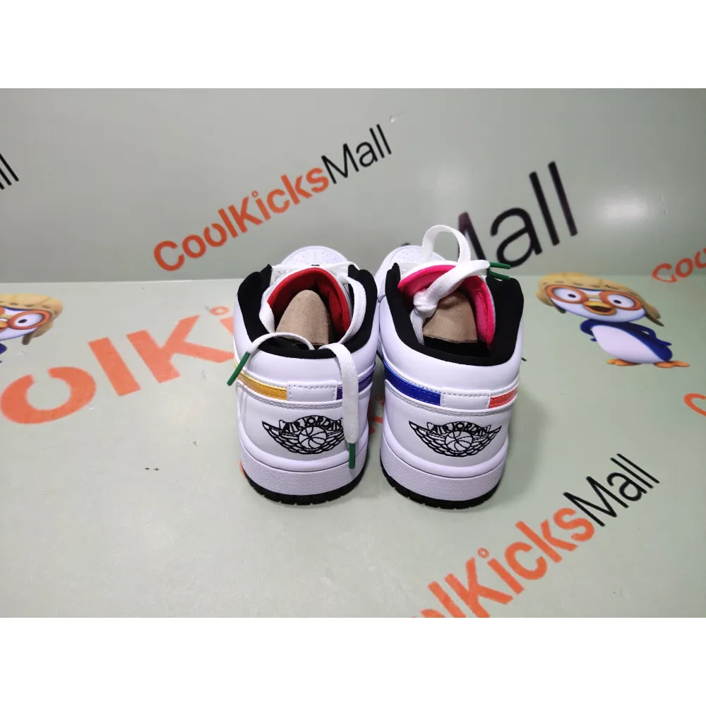 Coolkicks G5 Air Jordan 1 Low White Multi-Color,CW7009-100