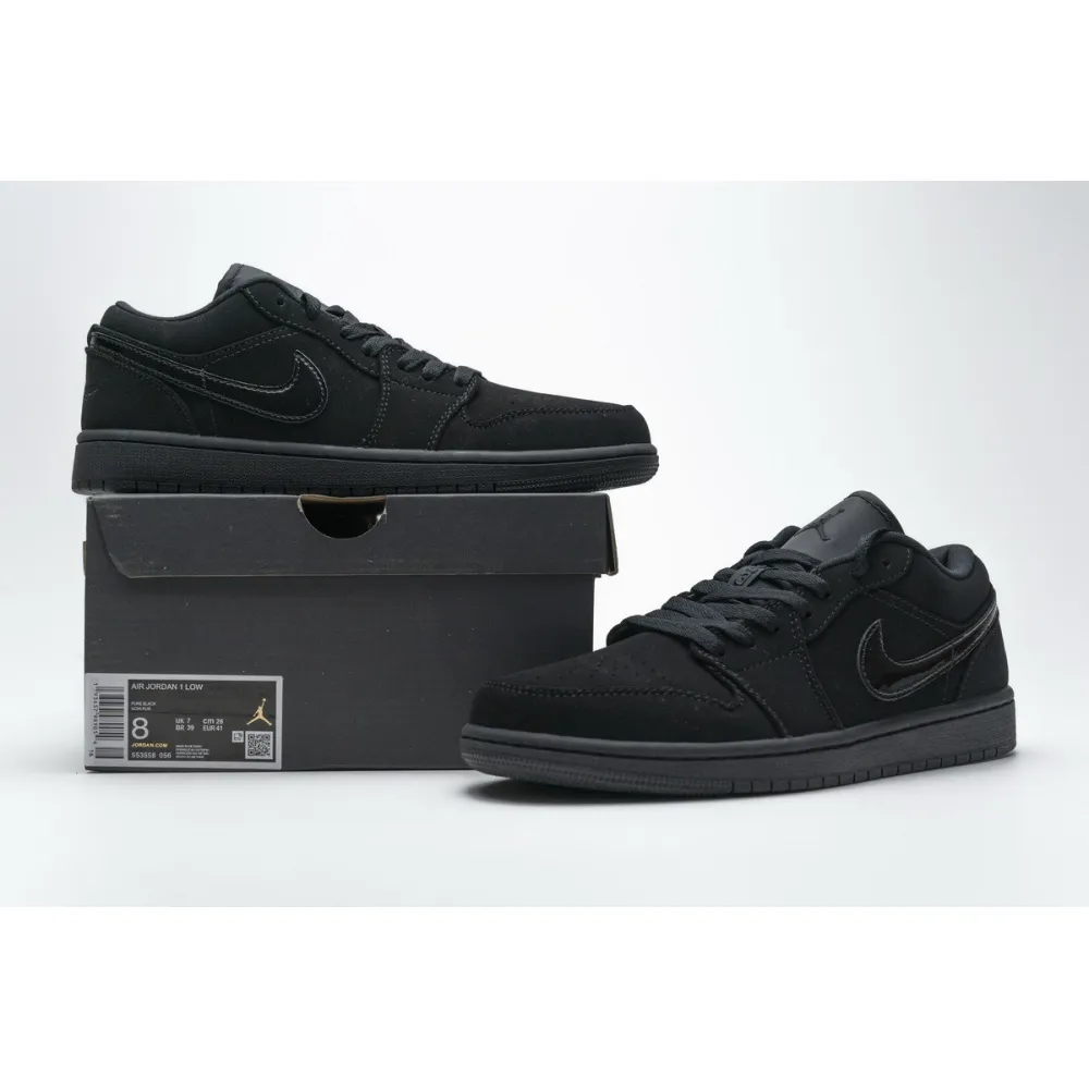 BootsMastersLin Air Jordan 1 Low Triple Black (2019)