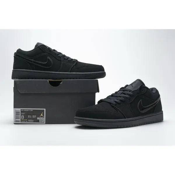 BootsMastersLin Air Jordan 1 Low Triple Black (2019)