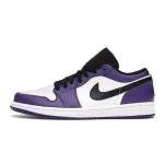 Coolkicks G5 Air Jordan 1 Low Court Purple White,553558-500