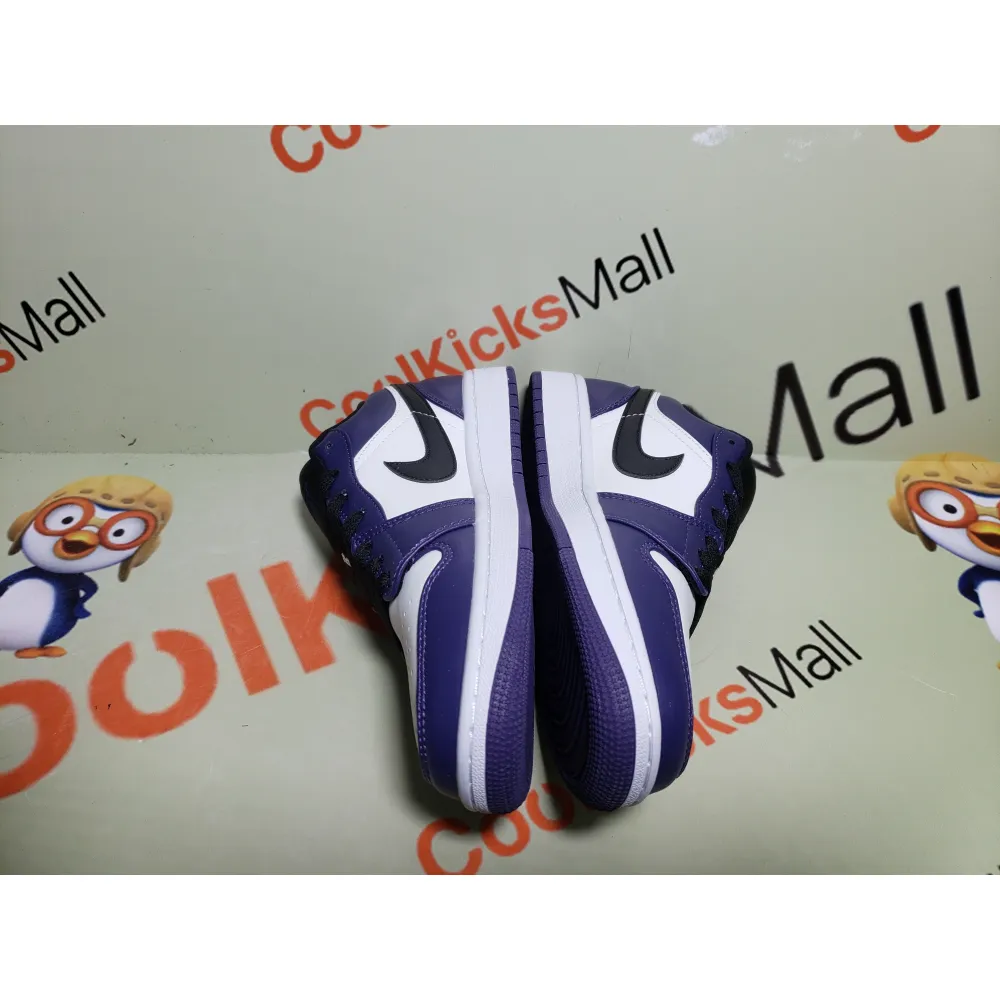 Coolkicks G5 Air Jordan 1 Low Court Purple White,553558-500