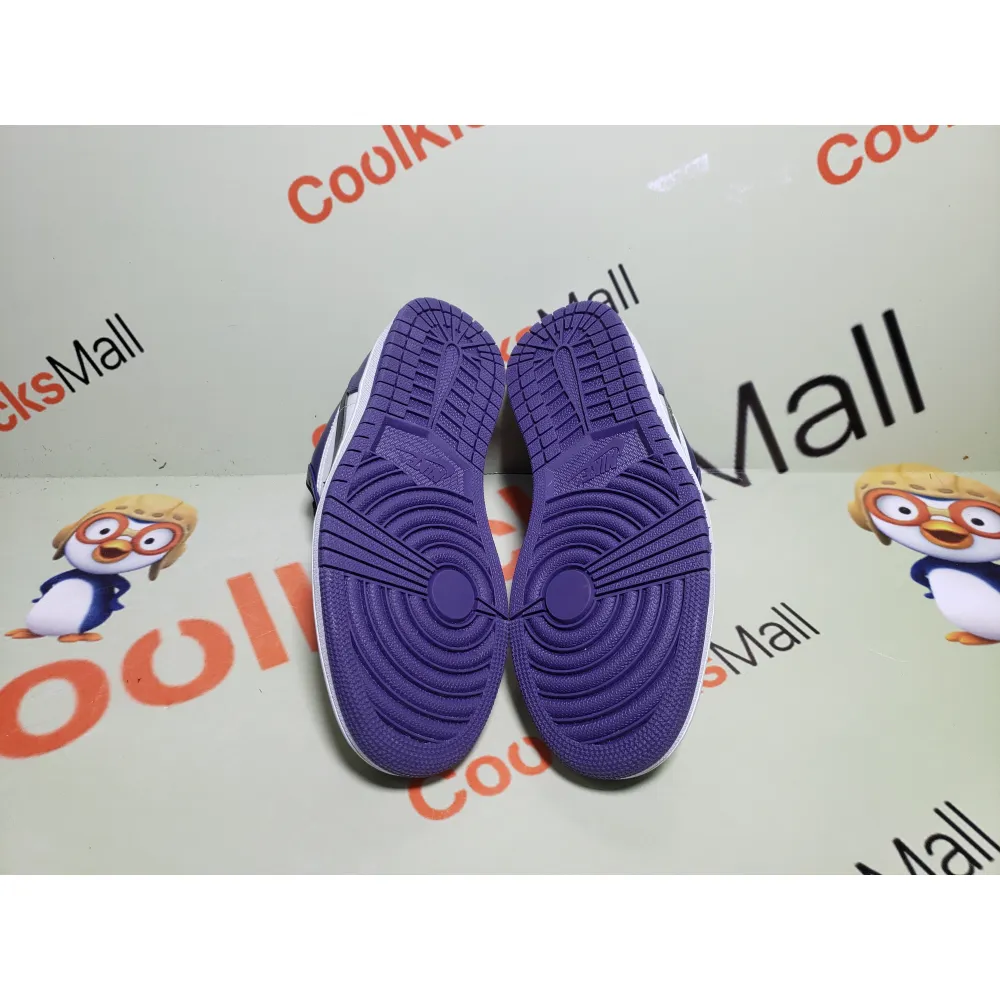 Coolkicks G5 Air Jordan 1 Low Court Purple White,553558-500