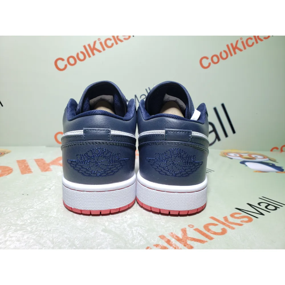 Coolkicks G5 Air Jordan 1 Low Obsidian Ember Glow,553558-481