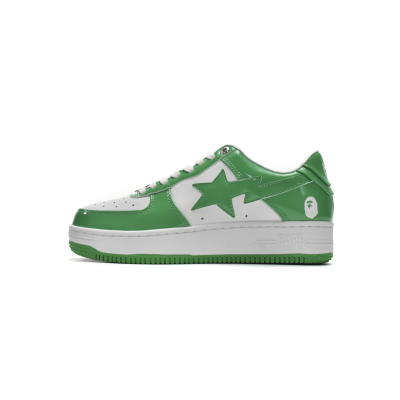 G5 A Bathing Ape Bape Sta Low White Green, 1H70-191-001   01
