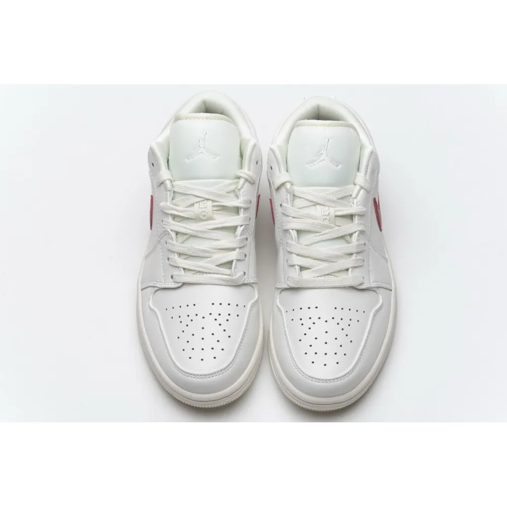 BootsMastersLin Air Jordan 1 Low Milk White Red