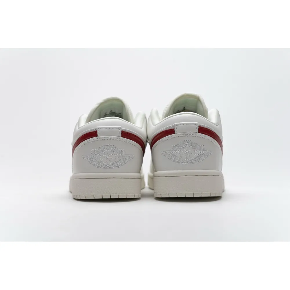BootsMastersLin Air Jordan 1 Low Milk White Red