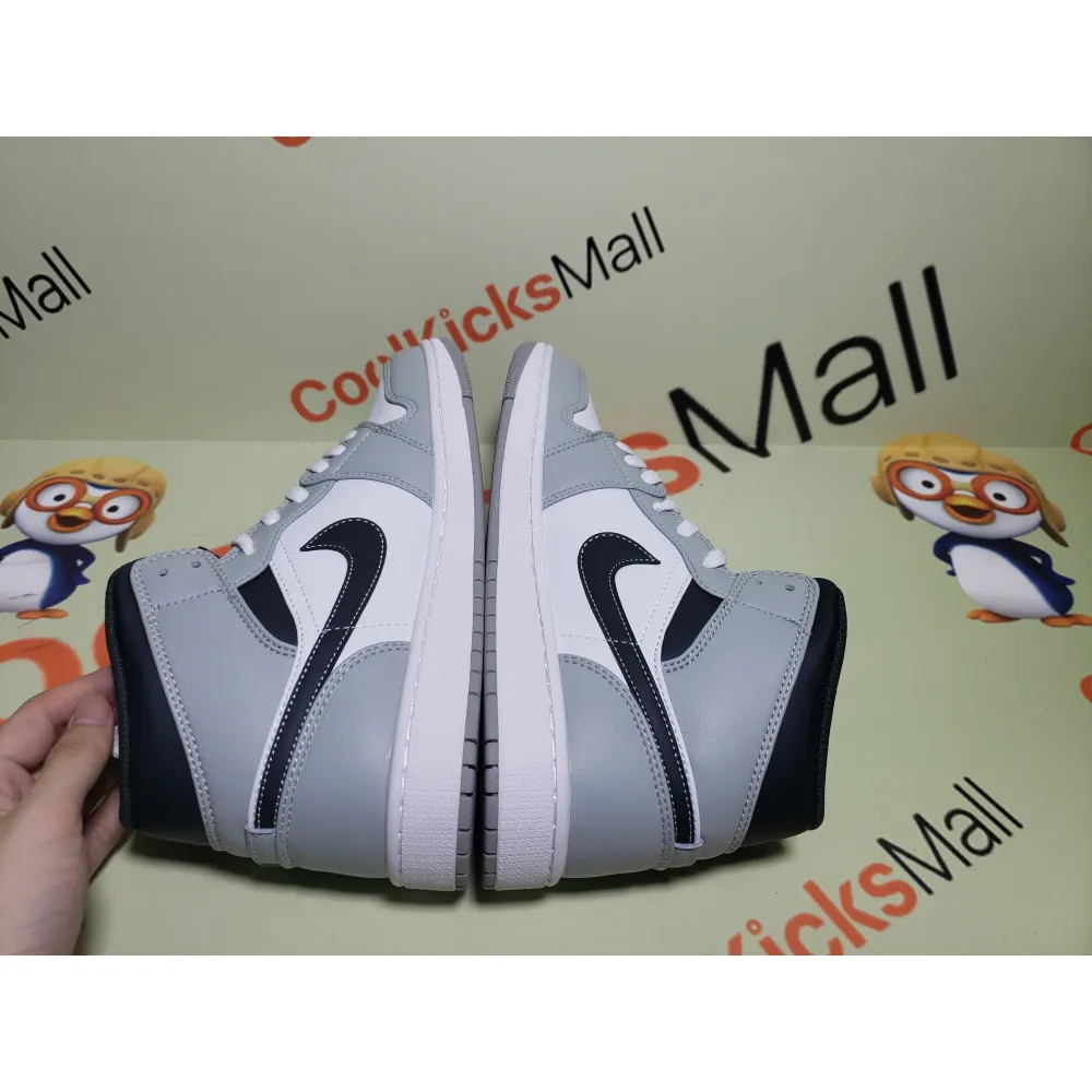 GET Air Jordan 1 Mid Light Smoke Grey Anthracite,  554724-078