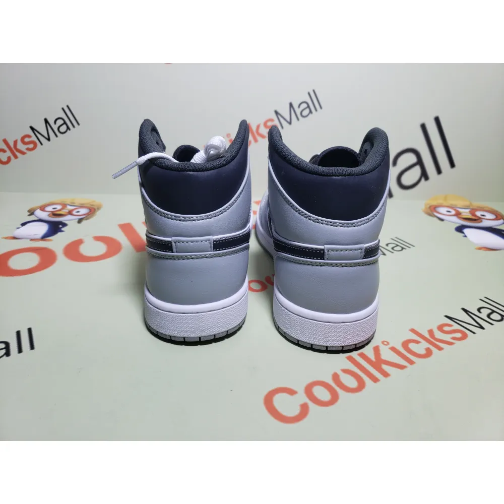 GET Air Jordan 1 Mid Light Smoke Grey Anthracite,  554724-078