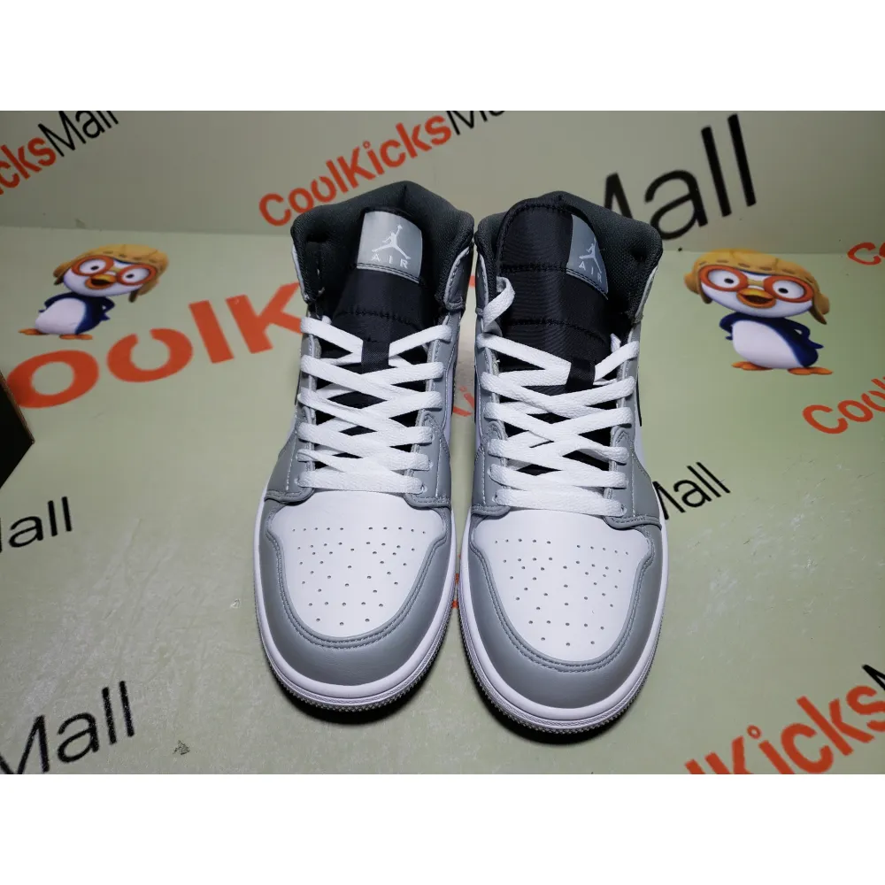 G5 Air Jordan 1 Mid Light Smoke Grey Anthracite, 554724-078