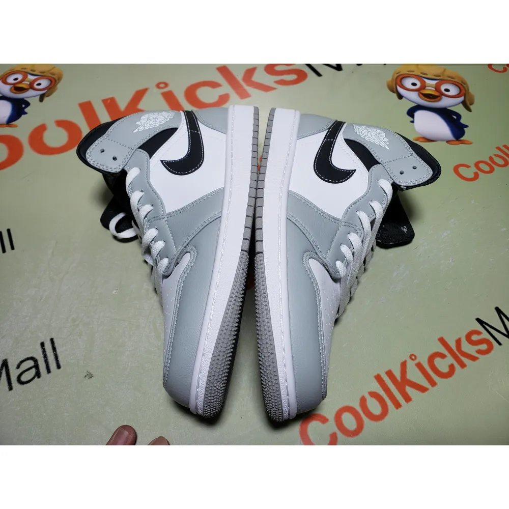 G5 Air Jordan 1 Mid Light Smoke Grey Anthracite, 554724-078