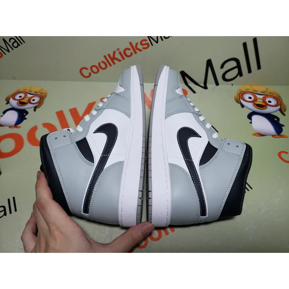 G5 Air Jordan 1 Mid Light Smoke Grey Anthracite, 554724-078