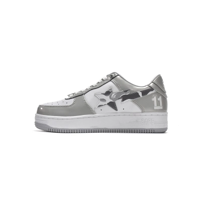 G5 A Bathing Ape Bape Sta Low White Grey Mirror Surface 02