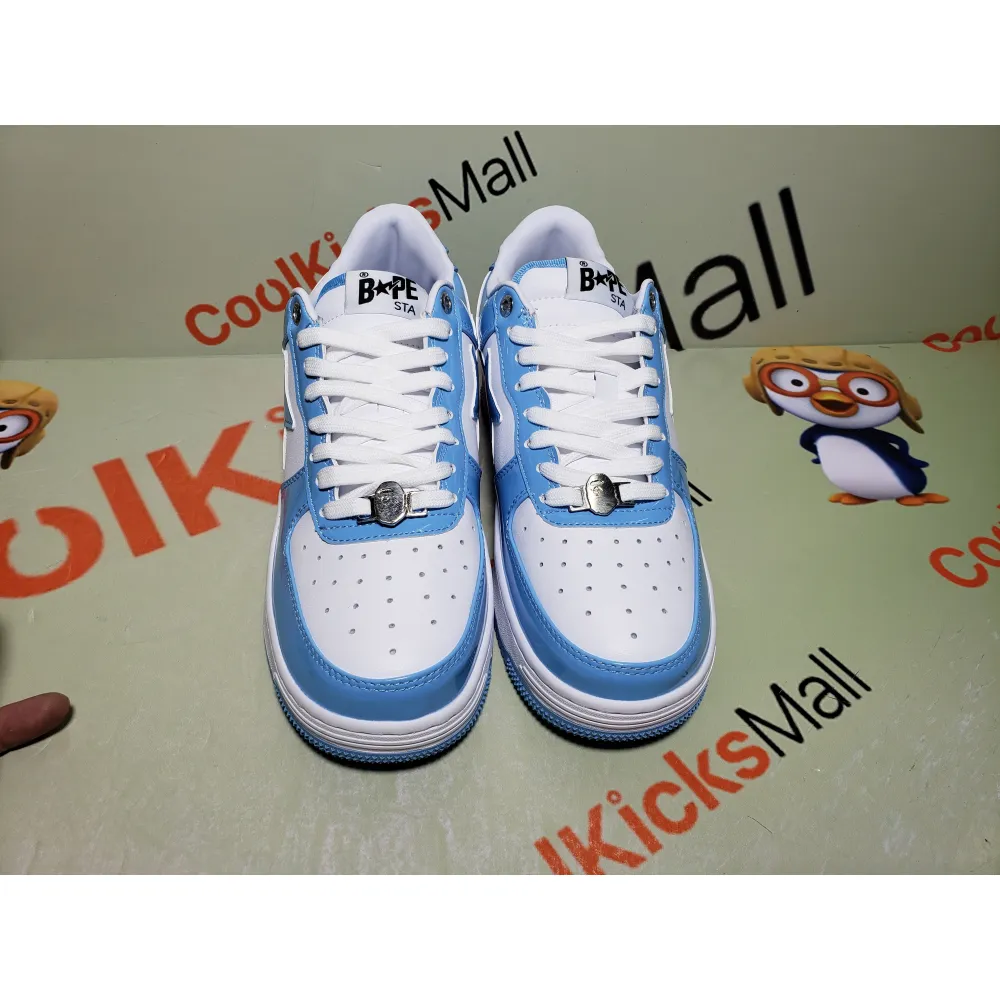 G5 A Bathing Ape Bape Sta Low White Blue,1M70-191-001