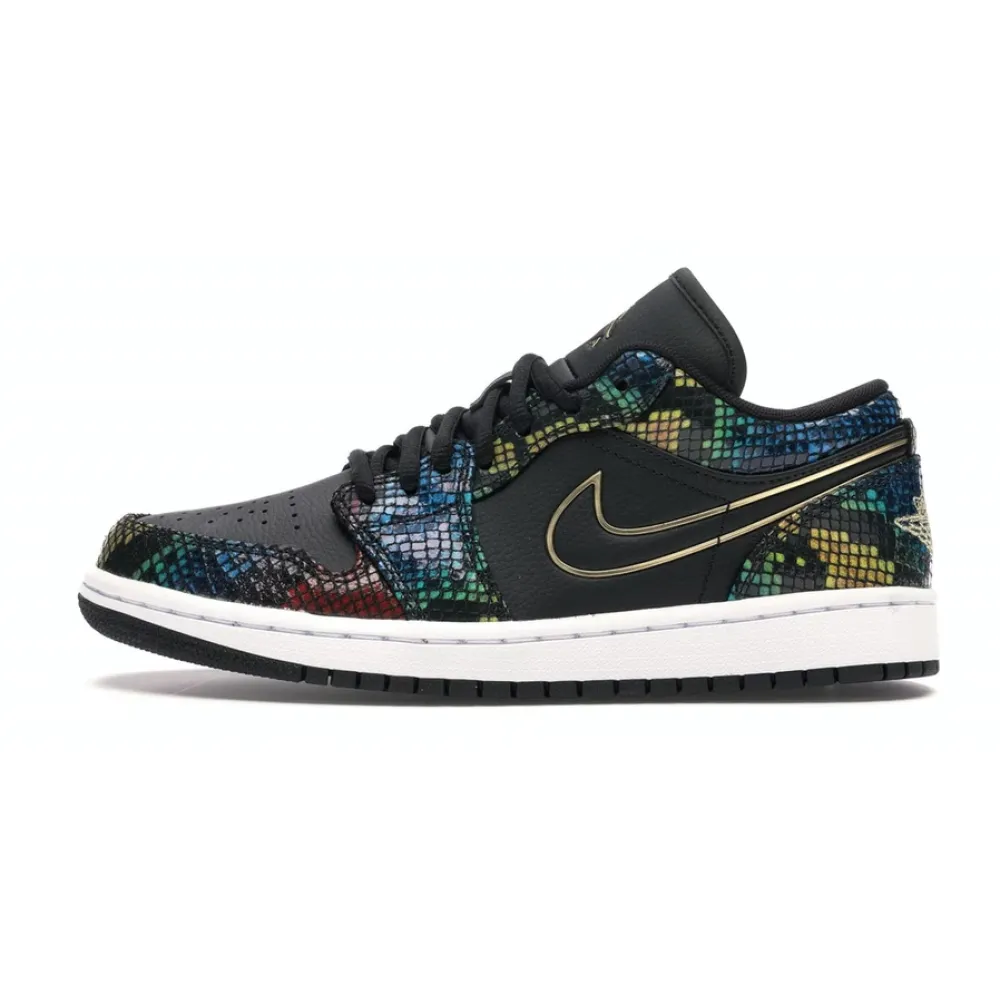 Coolkicks G5 Air Jordan 1 Low Multicolor Snakeskin (W) (2020),CW5580-001