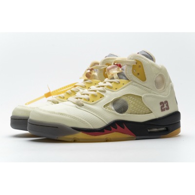 PKGoden Air Jordan 5 Retro OFF-WHITE Sail,DH8565-100 01