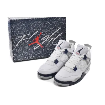 (50% off for a limited time promotion)Air Jordan 4 Retro White Midnight Navy, DH6927-140   01