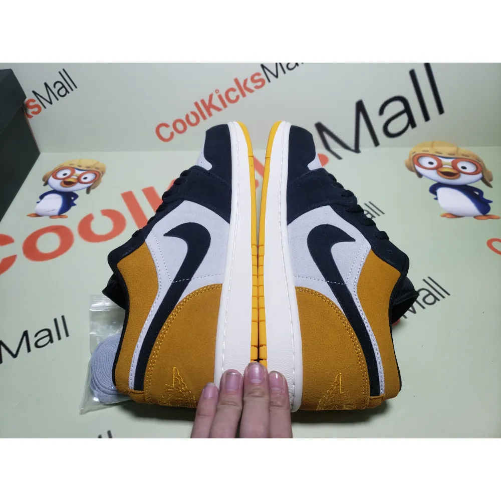 Coolkicks G5 Air Jordan 1 Low Sail University Gold Black,553558-127