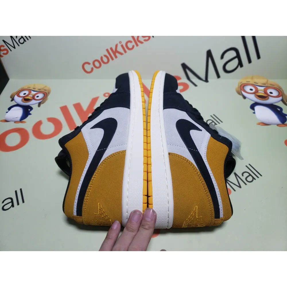Coolkicks G5 Air Jordan 1 Low Sail University Gold Black,553558-127